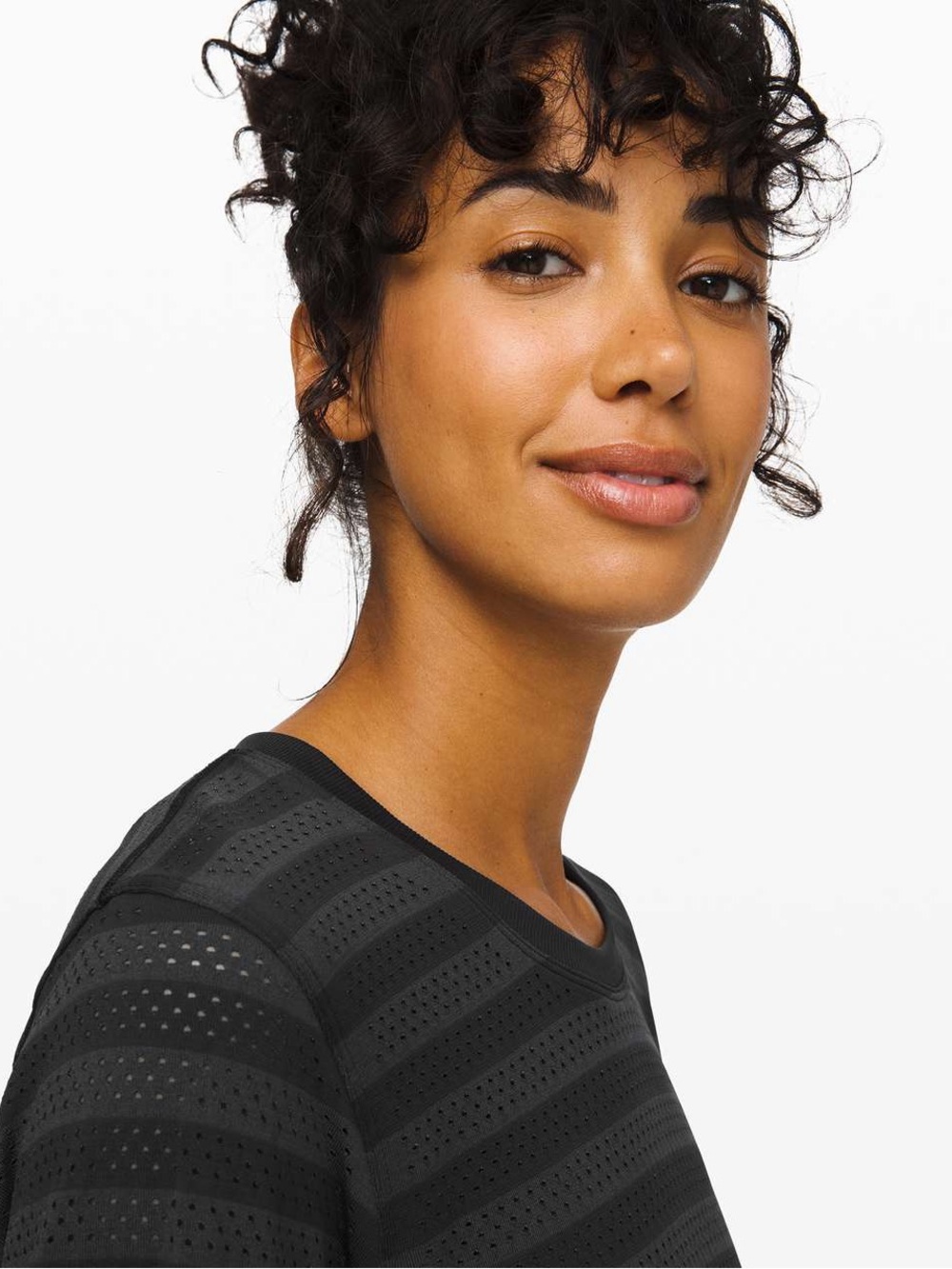 Lululemon Breeze Long Sleeve Top *Stripe Black & Grey Size 10 Run Relaxed Fit - Picture 3 of 8